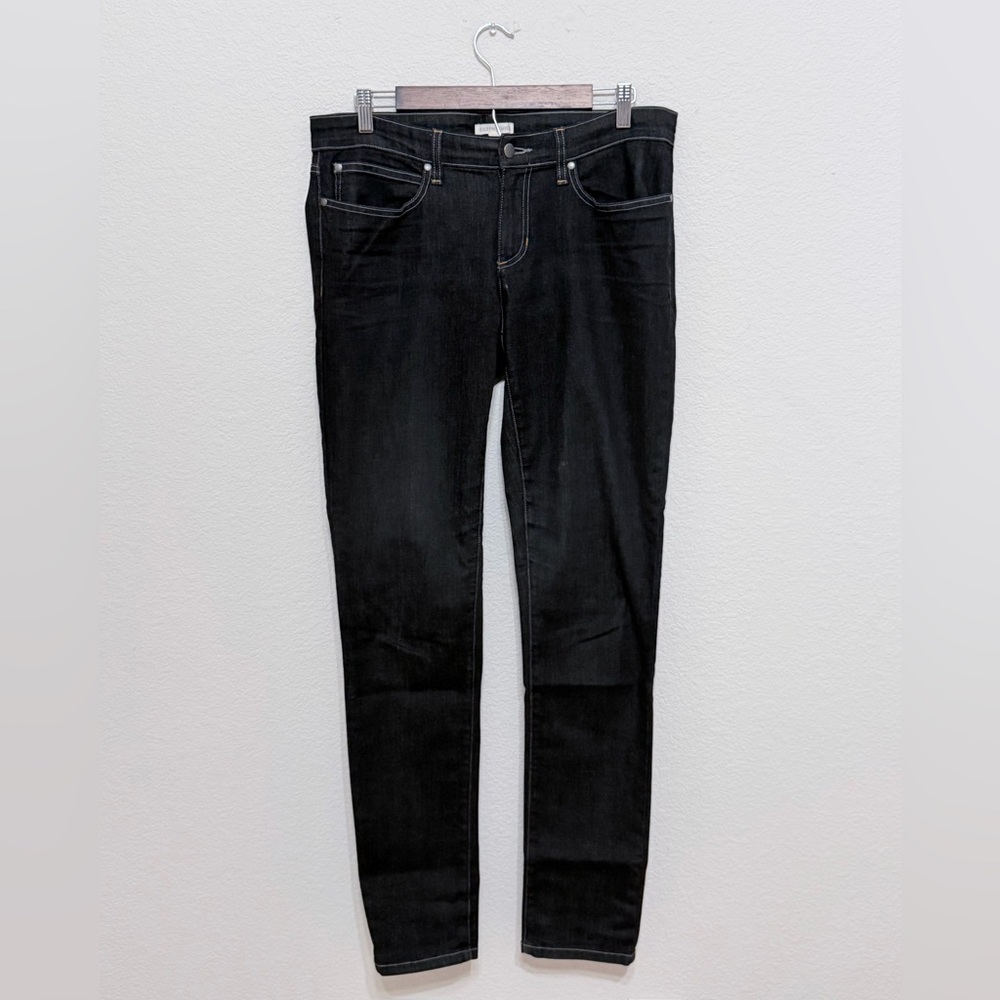 Eileen Fisher Straight Leg Stretch Jeans Vintage Black Size 10